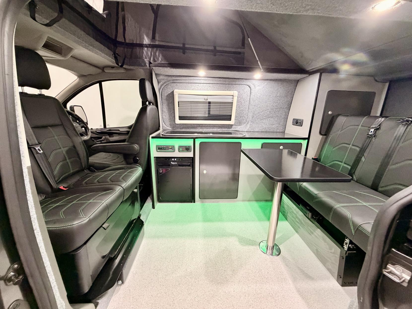 Ford Transit Custom Camper Van Conversion 4 berth with pop top roof 2.0 Diesel Limited Camper Van With Pop Top Roof Bed