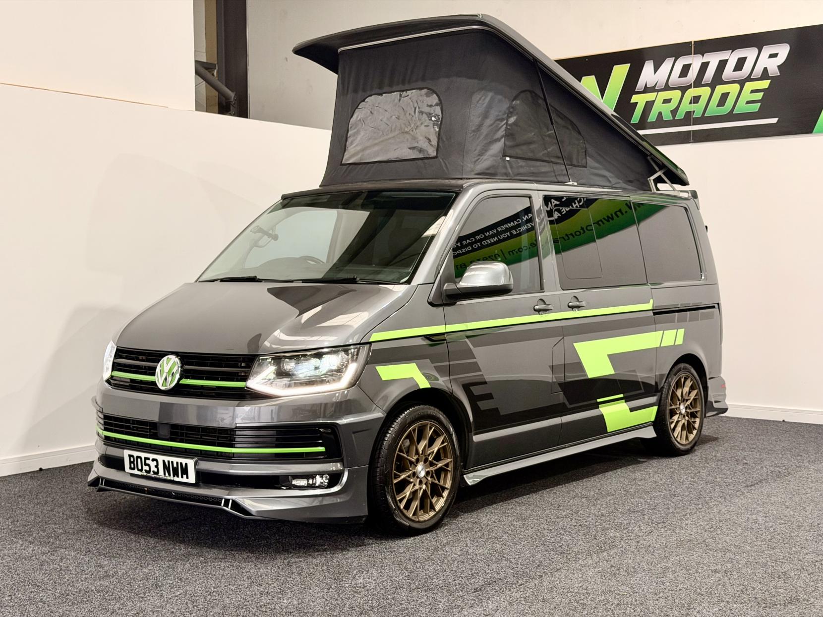 Volkswagen T6 Kombi Camper  With Pop Top Roof  2.0 TDI T30 BlueMotion Tech Highline Crew Van Double Cab 5dr Diesel DSG FWD SWB Euro 6 Camper Van POP Top