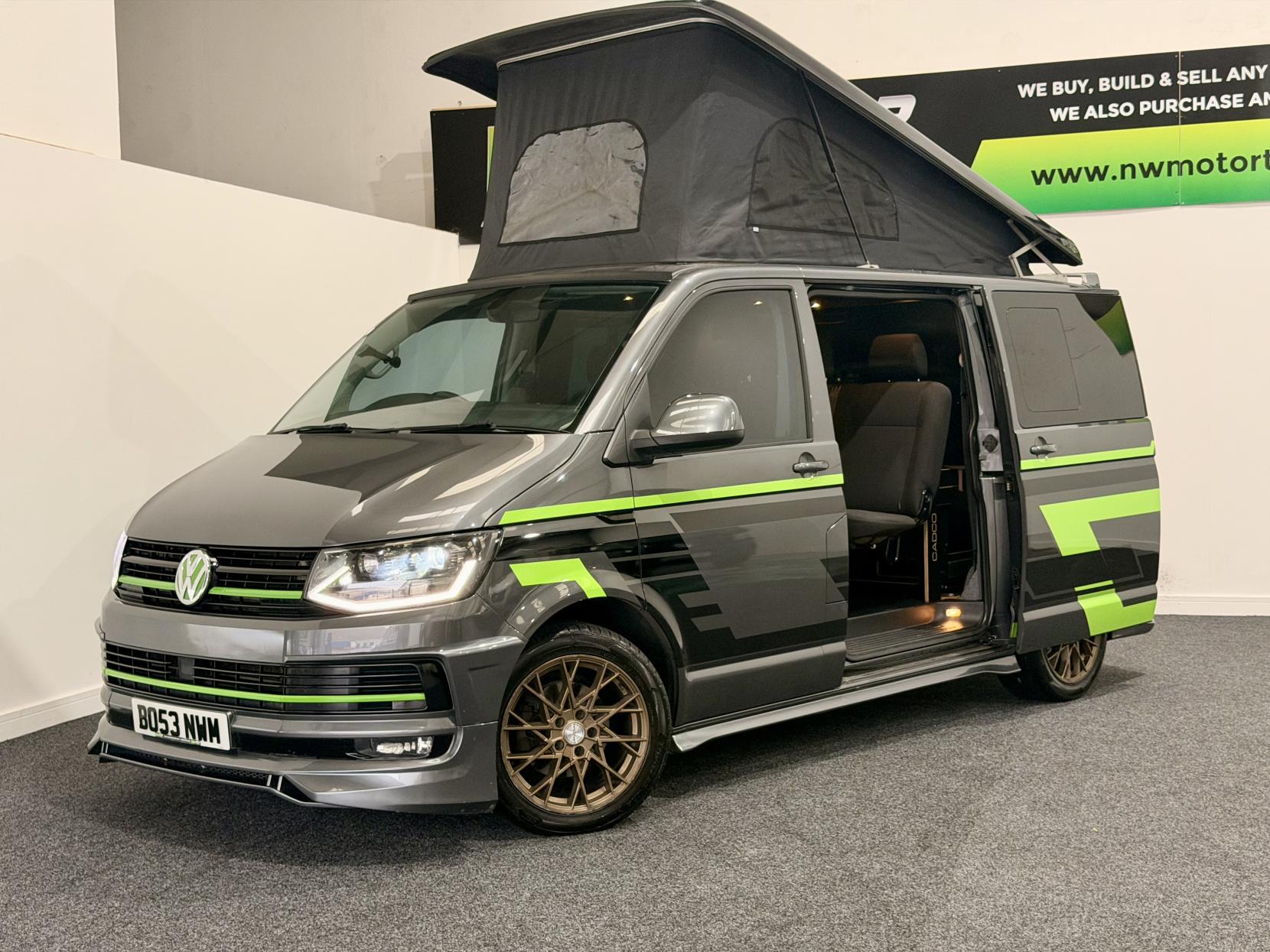 Volkswagen T6 Kombi Camper  With Pop Top Roof  2.0 TDI T30 BlueMotion Tech Highline Crew Van Double Cab 5dr Diesel DSG FWD SWB Euro 6 Camper Van POP Top