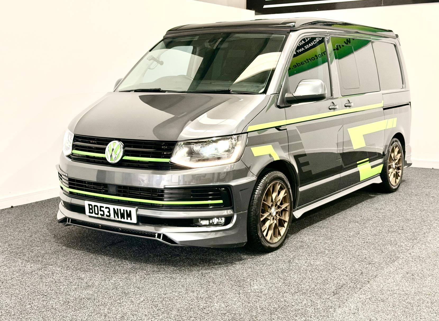 Volkswagen T6 Kombi Camper  With Pop Top Roof  2.0 TDI T30 BlueMotion Tech Highline Crew Van Double Cab 5dr Diesel DSG FWD SWB Euro 6 Camper Van POP Top